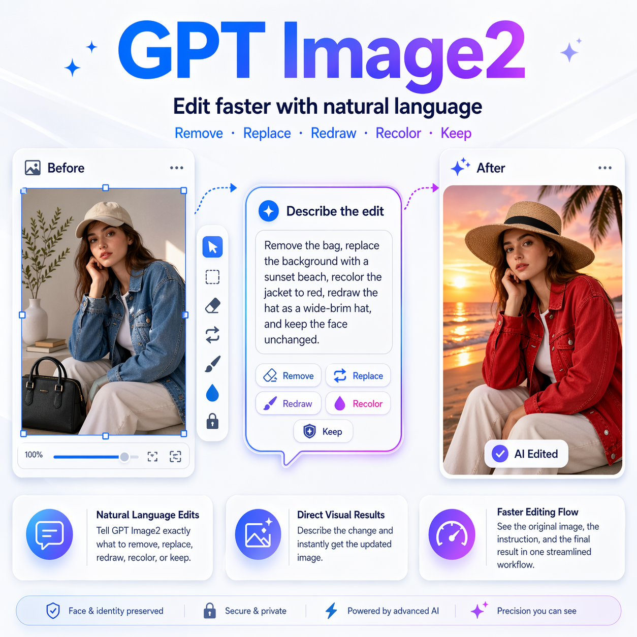 GPT Image2 AI image editor natural language photo editing